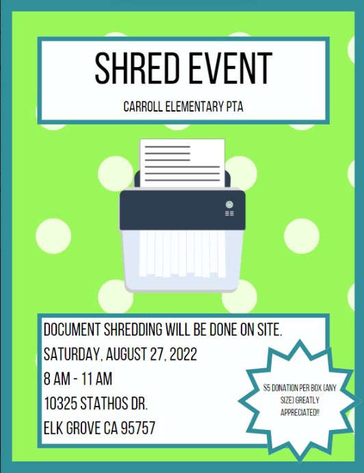 Document Shred Event Flyer